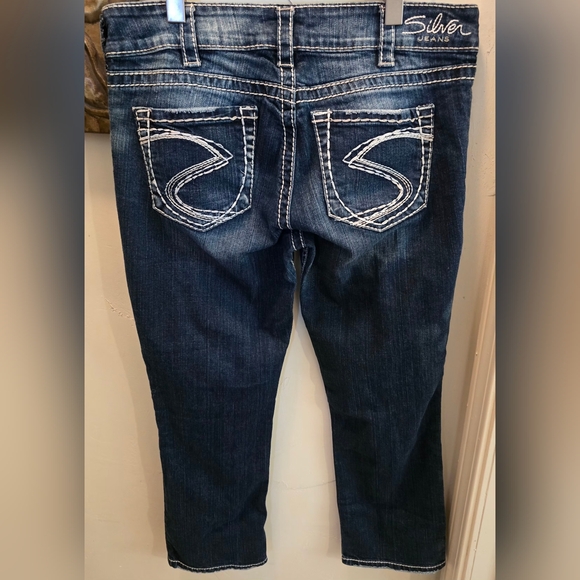 Silver Jeans Dark Blue Cropped Capris 32 x 26 - Picture 7 of 7